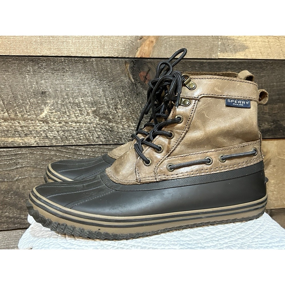 UGG Zetik Waterproof Duck Boots Chestnut Leather Men 10 STS21638